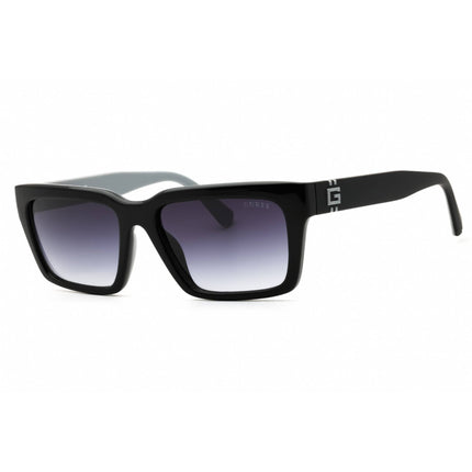 Guess Men's Sunglasses - Shiny Black Rectangular Shape Full Rim Frame | GU00121 01B ,