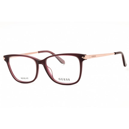Guess Women's Eyeglasses - Shiny Violet Rectangular Shape Full Rim Frame | GU2754 081 ,