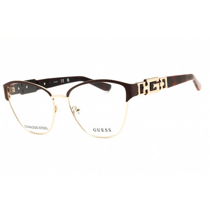 Guess Women's Eyeglasses - Matte Dark Brown Cat Eye Shape Full Rim Frame | GU2984 050 ,