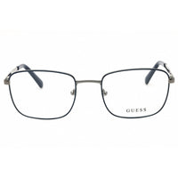 Guess Men's Eyeglasses - Blue/Grey Metal Rectangular Full Rim Frame | GU50074 092 ,