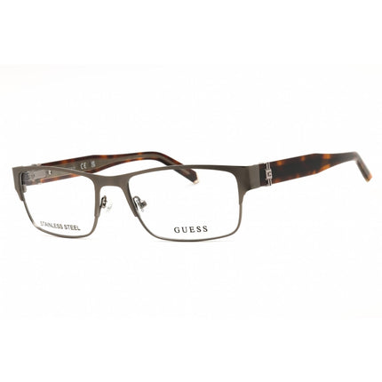 Guess Men's Eyeglasses - Matte Gunmetal Rectangular Shape Full Rim Frame | GU50082 009 ,