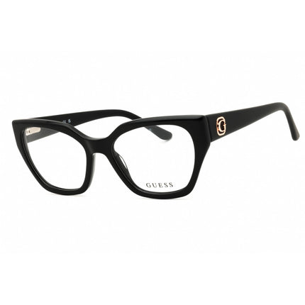 Guess Women's Eyeglasses - Shiny Black Acetate Cat Eye Full Rim Frame | GU50112 001 ,