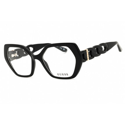 Guess Women's Eyeglasses - Shiny Black Oversized Shape Full Rim Frame | GU50116 001 ,