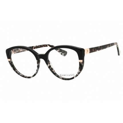 Guess by Marciano Women's Eyeglasses - Black/Gold Acetate Oval Frame | GM0375 005 ,
