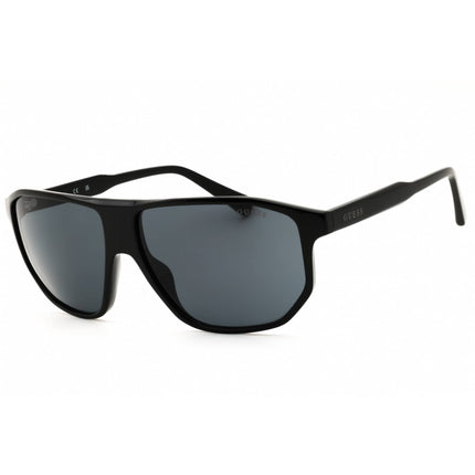 Guess Factory Men's Sunglasses - Oval Shape Shiny Black Full Rim Frame | GF00010 01A ,