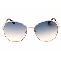 Guess Factory Women's Sunglasses - Round Shiny Rose Gold Metal Frame | GF00075 28W ,