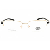 Harley Davidson Men's Eyeglasses - Pale Gold Rectangular Half Rim Frame | HD00017 032 ,