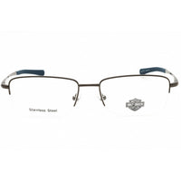 Harley Davidson Men's Eyeglasses - Shiny Gunmetal Metal Half Rim Frame | HD0820 008 ,