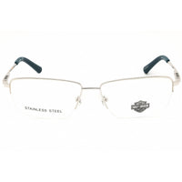 Harley Davidson Men's Eyeglasses - Shiny Light Nickeltin Half Rim Frame | HD0913 010 ,