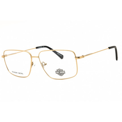 Harley Davidson Men's Eyeglasses - Pale Gold Rectangular Full Rim Frame | HD0954 032 ,
