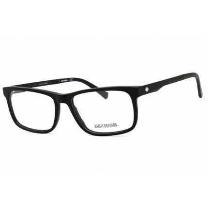 Harley Davidson Men's Eyeglasses - Matte Black Rectangular Shape Frame | HD0957 002 ,