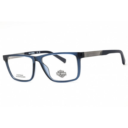 Harley Davidson Men's Eyeglasses - Shiny Light Blue Rectangular Frame | HD50093 084 ,
