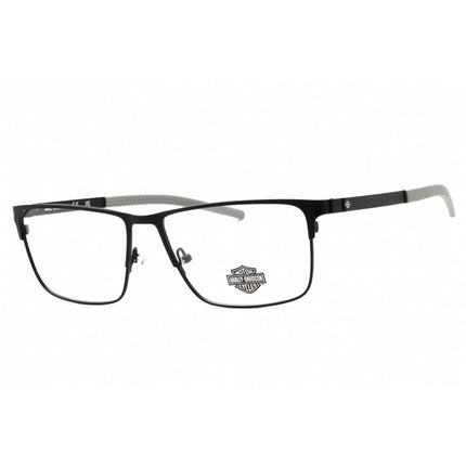 Harley Davidson Men's Eyeglasses - Matte Black Metal Rectangular Frame | HD50102 002 ,