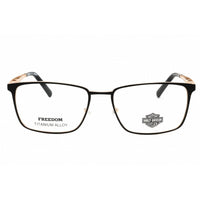Harley Davidson Men's Eyeglasses - Black/Gold Titanium Full Rim Frame | HD9028 003 ,