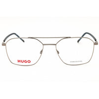 Hugo Men's Eyeglasses - Ruthenium Silver Metal Rectangular Frame | HG 1274 06LB 00 ,