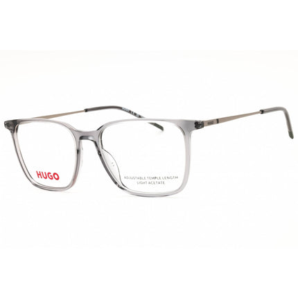 Hugo Men's Eyeglasses - Transparent Dark Grey Rectangular Frame | HG 1288 0D3X 00 ,