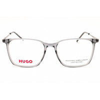 Hugo Men's Eyeglasses - Transparent Dark Grey Rectangular Frame | HG 1288 0D3X 00 ,