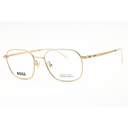 Hugo Boss Men's Eyeglasses - Matte Gold Metal Oval Full Rim Frame | 1674/F 0AOZ 00 ,