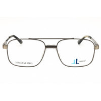 J. Landon Men's Eyeglasses - Shiny Gunmetal Rectangular Full Rim Frame | JL1002 008 ,