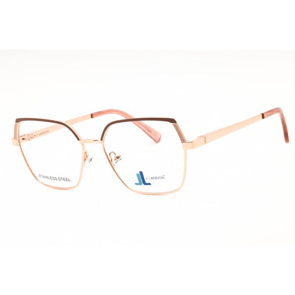 J. Landon Women's Eyeglasses - Shiny Rose Gold Metal Cat Eye Shape Frame | JL50002 028 ,
