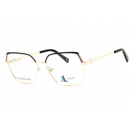 J. Landon Women's Eyeglasses - Pale Gold Metal Cat Eye Full Rim Frame | JL50002 032 ,