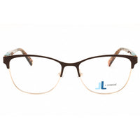 J. Landon Women's Eyeglasses - Matte Dark Brown Metal Oval Full Rim Frame | JL5009 049 ,