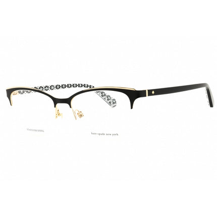 Kate Spade Women's Eyeglasses - Black Rectangular Half Rim Frame | BRIEANA 0807 00 ,