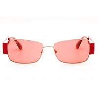 Max & Co Women's Sunglasses - Rectangular Shiny Rose Gold/Bordeaux Frame | MO0070 28S ,