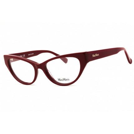 Max Mara Women's Eyeglasses - Shiny Red Acetate Cat Eye Full Rim Frame | MM5054 066 ,