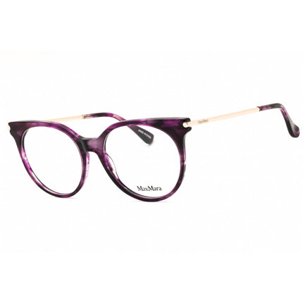 Max Mara Women's Eyeglasses - Violet/Gold Acetate Round Full Rim Frame | MM5107 083 ,