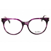 Max Mara Women's Eyeglasses - Violet/Gold Acetate Round Full Rim Frame | MM5107 083 ,