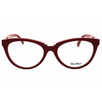 Max Mara Women's Eyeglasses - Shiny Red Acetate Oval Shape Full Rim Frame | MM5132 066 ,