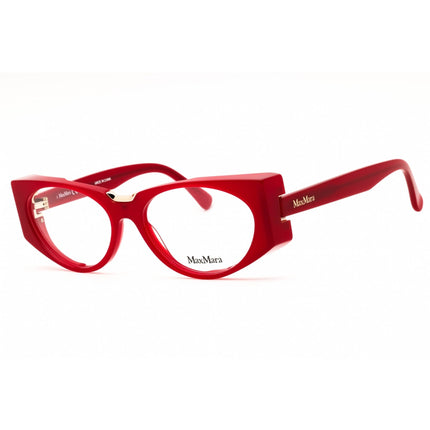 Max Mara Women's Eyeglasses - Shiny Red Acetate Cat Eye Full Rim Frame | MM5158 066 ,