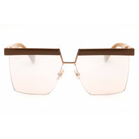 Max Mara Women's Sunglasses - Shiny Light Brown Metal Rectangular Frame | MM0071 45G ,