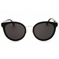 Max Mara Women's Sunglasses - Shiny Black Acetate Round Full Rim Frame | MM0104-K 01A ,