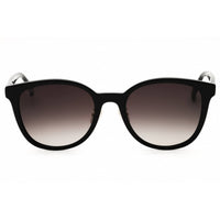 Max Mara Women's Sunglasses - Shiny Black Acetate Round Full Rim Frame | MM0105-K 01B ,