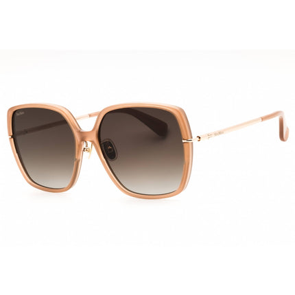 Max Mara Women's Sunglasses - Shiny Beige Acetate Rectangular Frame | MM0112-K 57F ,