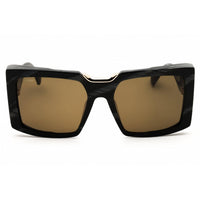 Max Mara Women's Sunglasses - Black Horn Oversized Shape Full Rim Frame | MM0124 63J ,