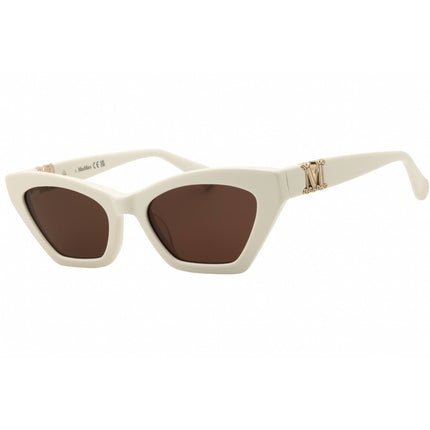 Max Mara Women's Sunglasses - White Acetate Full Rim Cat Eye Frame | MM0057 21E ,