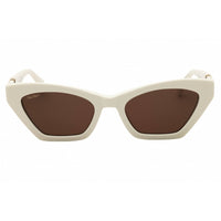 Max Mara Women's Sunglasses - White Acetate Full Rim Cat Eye Frame | MM0057 21E ,