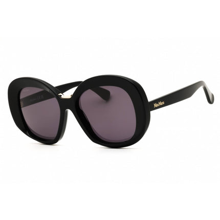 Max Mara Women's Sunglasses - Shiny Black Acetate Full Rim Cat Eye | MM0087 01A ,