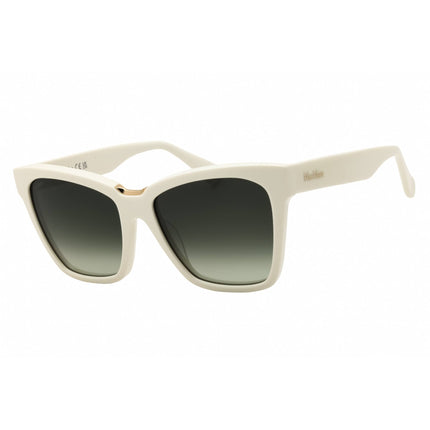 Max Mara Women's Sunglasses - White Acetate Full Rim Cat Eye Frame | MM0089 21P ,