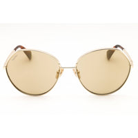 Max Mara Women's Sunglasses - Gold Metal Brown Lens Full Rim Round Frame | MM0096 32G ,