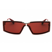 Max Mara Women's Sunglasses - Gold Bordeaux Lens Full Rim Shield Frame | MM0118 32S ,