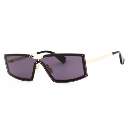 Max Mara Women's Sunglasses - Gold Smoke Lens Full Rim Shield Frame | MM0118 32A ,