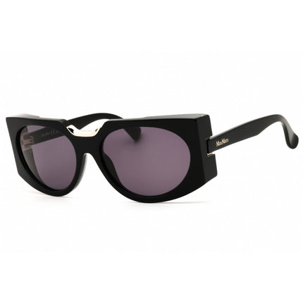 Max Mara Women's Sunglasses - Shiny Black Acetate Full Rim Oversized | MM0123 01A ,