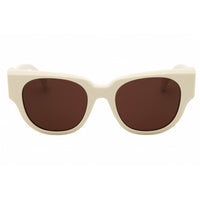Max Mara Women's Sunglasses - White Acetate Full Rim Cat Eye Frame | MM0138 21E ,
