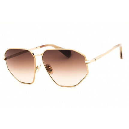 Max Mara Women's Sunglasses - Gold Brown Lens Full Rim Geometric Frame | MM0143 32F ,