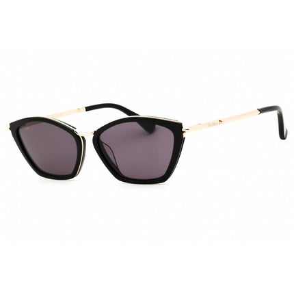 Max Mara Women's Sunglasses - Shiny Black Metal Full Rim Cat Eye Frame | MM0162 01A ,