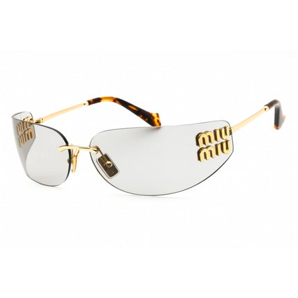 Miu Miu Women's Sunglasses - Gold Metal Oval Shape Rimless Frame | 0MU A51S 5AK50K ,